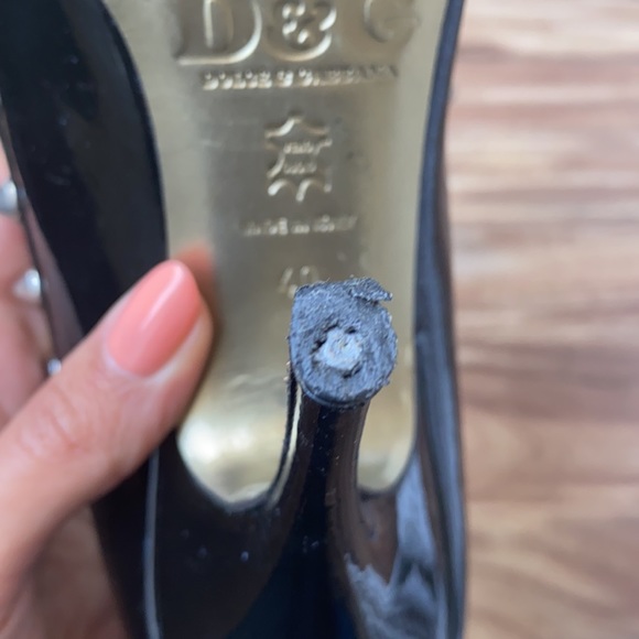 Y2K D&G Dolce & Gabbana Patent Leather Spiked Heels 40 - Picture 8 of 13